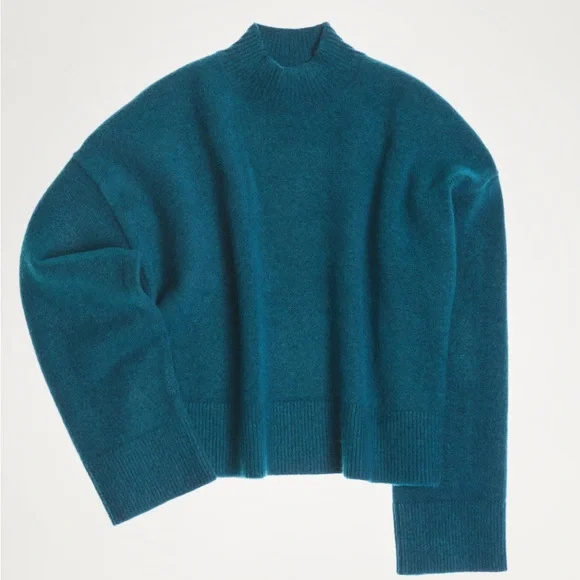 Teal Turtleneck Sweater - Picture 2 of 2